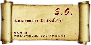 Sauerwein Olivér névjegykártya